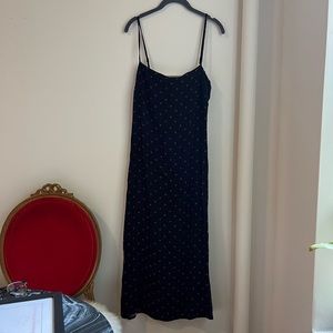 Reformation Black & Red Polka Dot Slip Dress